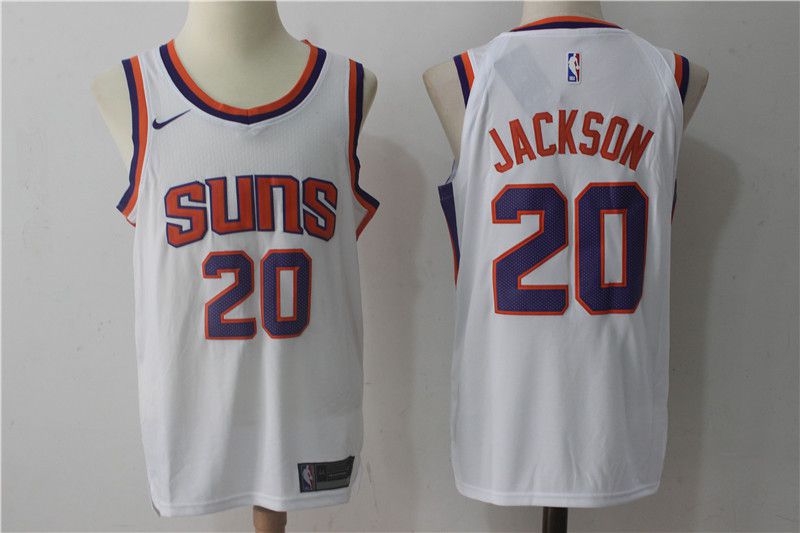 2017 Men Phoenix Suns #20 Jackson Nike White NBA Jerseys->phoenix suns->NBA Jersey